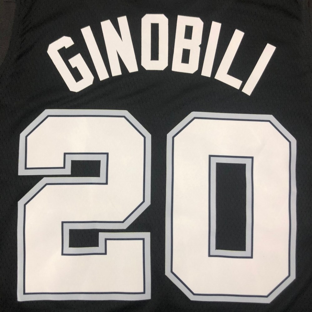 Men's San Antonio Spurs Manu Ginobili #20 Black 20/21 Swingman Jersey-City Edition-Pro Kit Vault | Brand New 26/27 Sports Jerseys